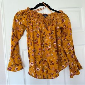 Mustard long sleeve blouse